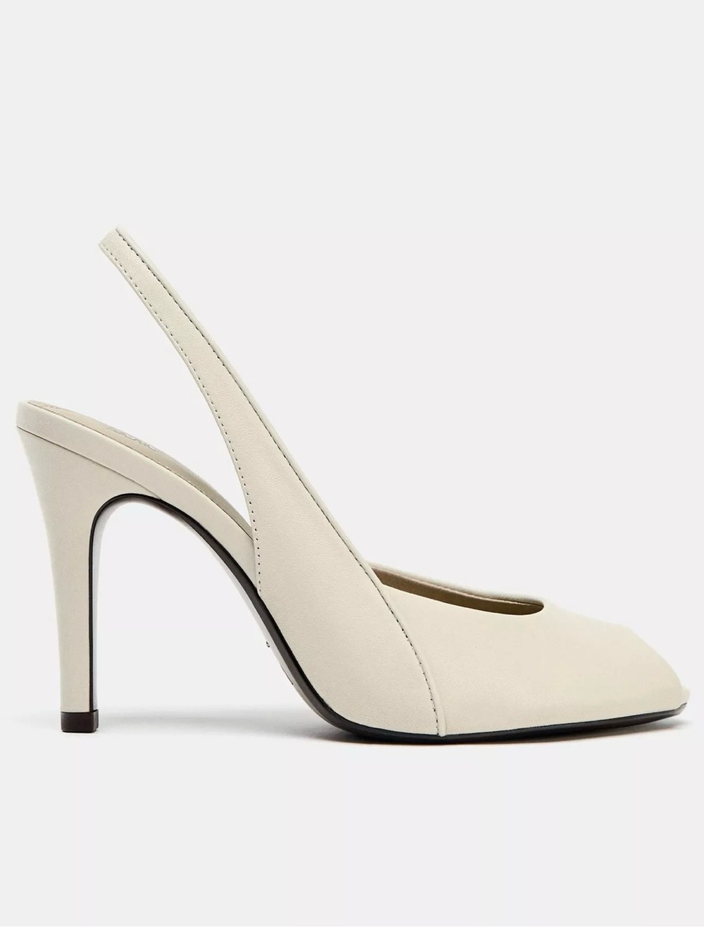 LEATHER OPEN HEELED SANDALS